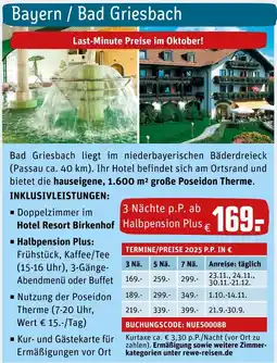REWE Hotel resort birkenhof doppelzimmer Angebot