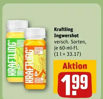 REWE Kraftling ingwershot mango maracuja Angebot