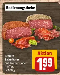 REWE Schulte salamitaler mit kräutern Angebot