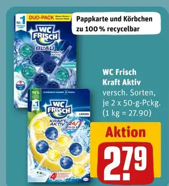 REWE Wc frisch kraft aktiv blau Angebot