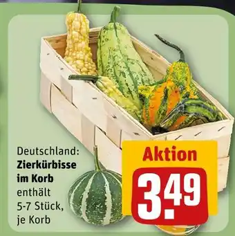 REWE Zierkürbisse im korb Angebot