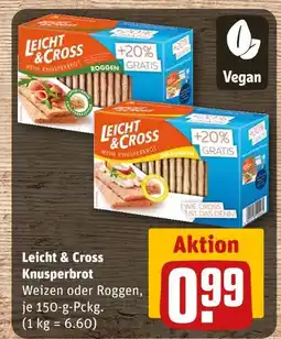 REWE Leicht & cross knusperbrot weizen Angebot