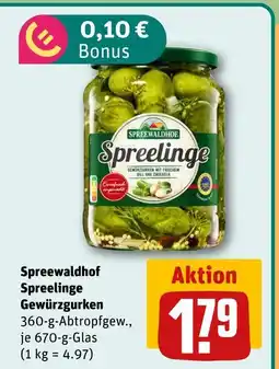 REWE Spreewaldhof spreelinge gewürzgurken Angebot