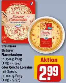 REWE Steinhaus Elsässer Flammkuchen oder Quiche Lorraine Angebot