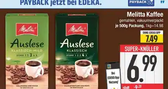 Edeka Melitta auslese klassisch-mild Angebot