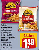 REWE McCain Frites Deluxe oder 1-2-3 Frites Original Angebot