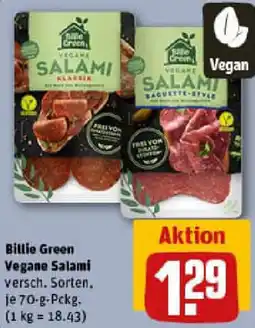 REWE Billie Green Vegane Salami Angebot