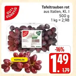 Marktkauf Gut & günstig tafeltrauben rot Angebot