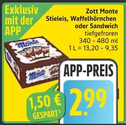 Marktkauf Zott monte stieleis Angebot