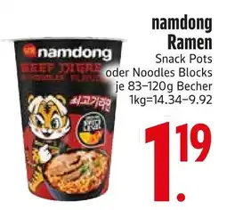 Edeka Namdong ramen snack pots Angebot