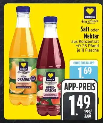 Edeka Edeka herzstücke saft mild orange Angebot