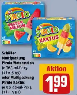 REWE Schöller Multipackung Pirulo Watermelon oder Multipackung Pirulo Kaktus Angebot