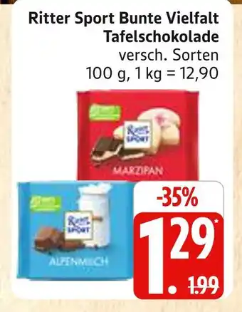 Marktkauf Ritter sport bunte vielfalt tafelschokolade Angebot