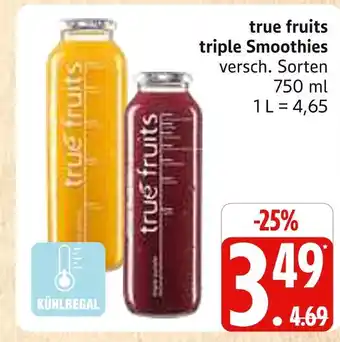 Marktkauf True fruits triple smoothies Angebot