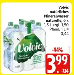 Marktkauf Volvic natürliches mineralwasser naturelle Angebot