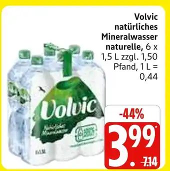 Marktkauf Volvic natürliches mineralwasser naturelle Angebot