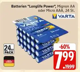 Marktkauf Varta longlife power mignon aa Angebot