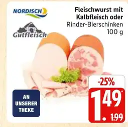 Marktkauf Nordisch gutfleisch fleischwurst mit kalbfleisch Angebot