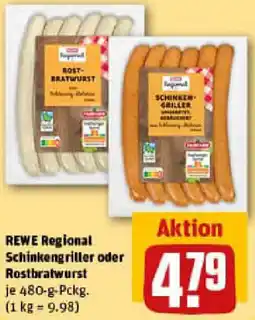 REWE REWE Regional Schinkengriller oder Rostbratwurst Angebot
