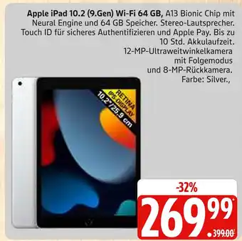 Marktkauf Apple ipad 10.2 (9.gen) wi-fi 64 gb Angebot