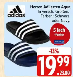 Marktkauf Adidas herren adiletten aqua schwarz Angebot