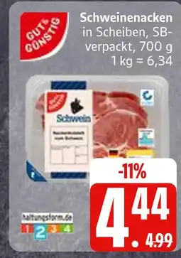 Edeka Gut & günstig schweinenacken in scheiben Angebot