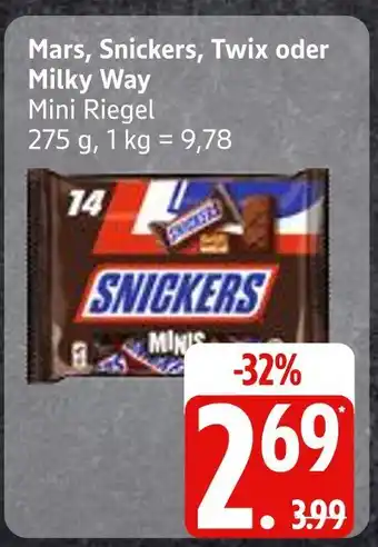 Edeka Mars mini riegel Angebot