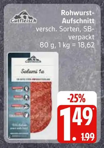 Edeka Gutfleisch rohwurst-aufschnitt Angebot