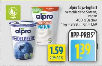 diska Alpro soya-joghurt heidelbeere Angebot