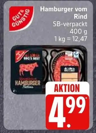Edeka Gut & günstig hamburger vom rind Angebot