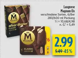 diska Langnese magnum eis classic Angebot