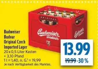 diska Budweiser budvar original czech imported lager Angebot