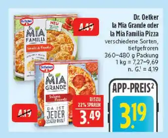 Marktkauf Dr. oetker la mia familia pizza Angebot