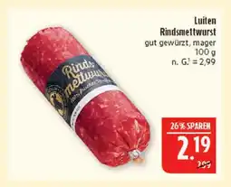 Marktkauf Luiten rindsmettwurst Angebot