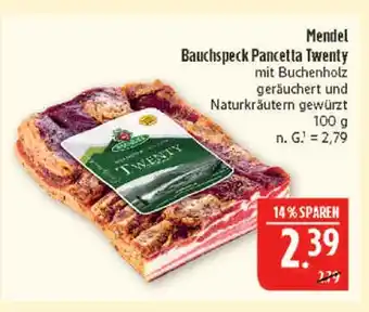Marktkauf Mendel bauchspeck pancetta twenty Angebot