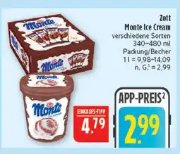 Marktkauf Zott monte ice cream Angebot