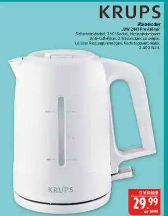 Marktkauf Krups wasserkocher bw 2441 pro aroma Angebot