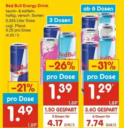 Netto Marken-Discount Red bull energy drink Angebot