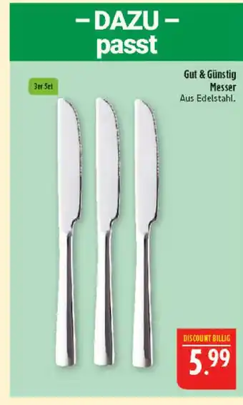 Marktkauf Gut & günstig messer Angebot
