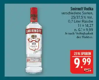 Marktkauf Smirnoff vodka Angebot