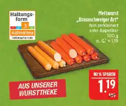 Marktkauf Mettwurst braunschweiger art Angebot