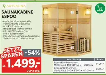 Marktkauf Artsauna saunakabine espoo150 premium Angebot