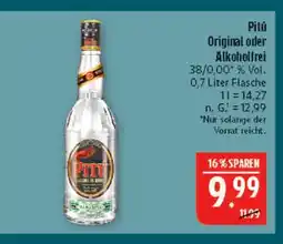 Marktkauf Pitú original oder alkoholfrei Angebot