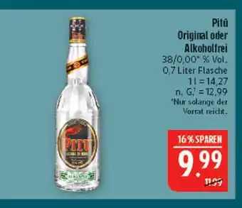 Marktkauf Pitú original oder alkoholfrei Angebot