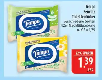 Marktkauf Tempo feuchte toilettentücher sanft & sensitiv Angebot