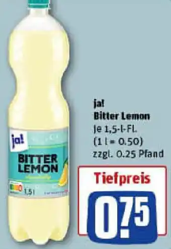REWE ja! Bitter Lemon Angebot