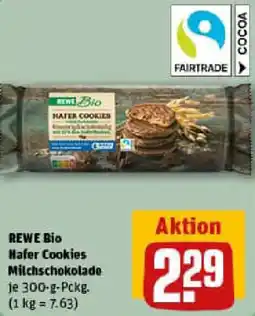 REWE REWE Bio Hafer Cookies Milchschokolade Angebot