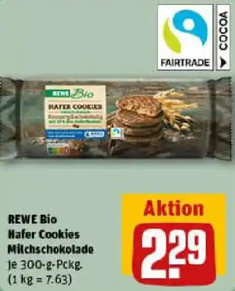REWE REWE Bio Hafer Cookies Milchschokolade Angebot