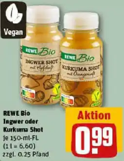 REWE REWE Bio Ingwer oder Kurkuma Shot Angebot