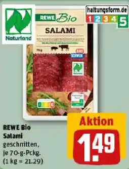 REWE REWE Bio Salami Angebot